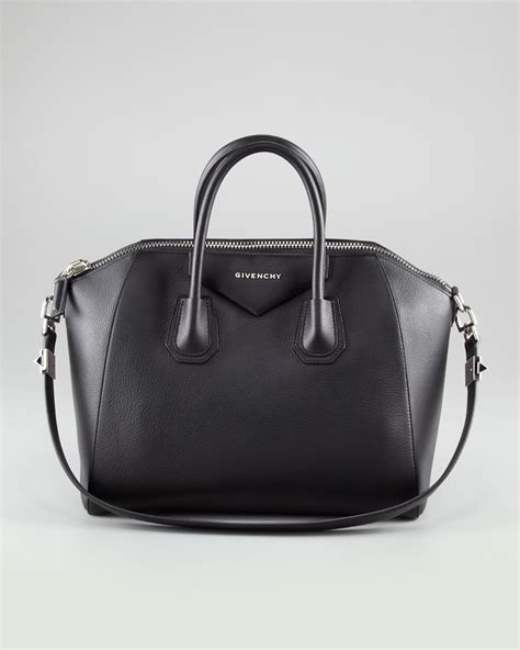 givenchy antigona medium leather satchel bag black|mini antigona lock leather satchel.